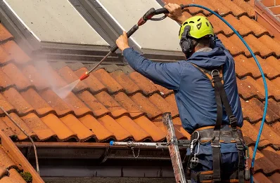 Démoussage et hydrofuge de toiture à Concoret